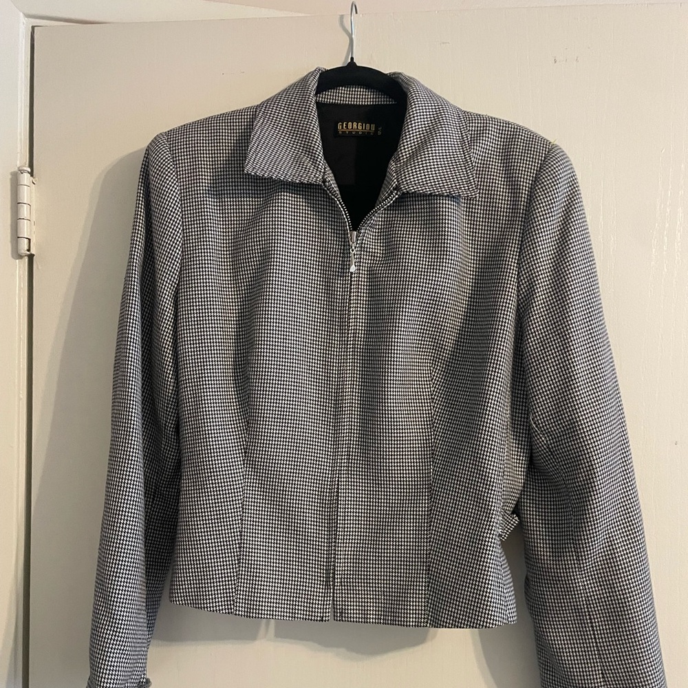 Georgiou studio, vintage cropped checkered jacket